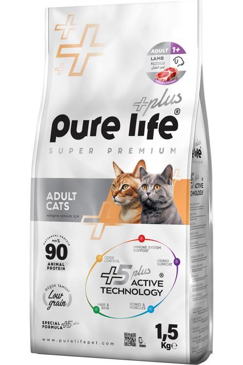 Pure Life Plus Kuzu Etli Yetişkin Kedi Maması 1.5 Kg
