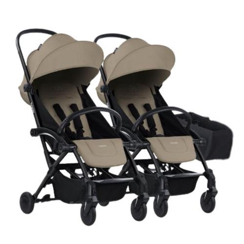 Connect³ İkiz Bebek Arabası / Black - Sand & Yan Düzenleyici Çanta Hediyeli