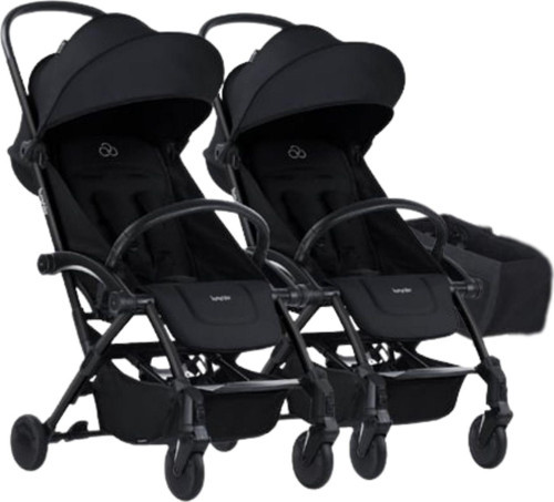 Connect³ İkiz Bebek Arabası / Black - Black & Yan Düzenleyici Çanta Hediyeli