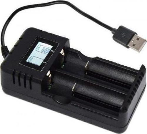 18650 Pil Şarj Cihazı 2'li - USB (18650 vb. Piller için)