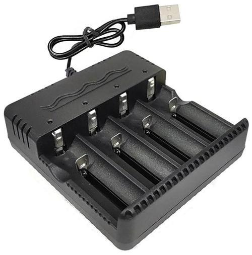 18650 Pil Şarj Cihazı 4'lü - USB (18650 vb. Piller için)