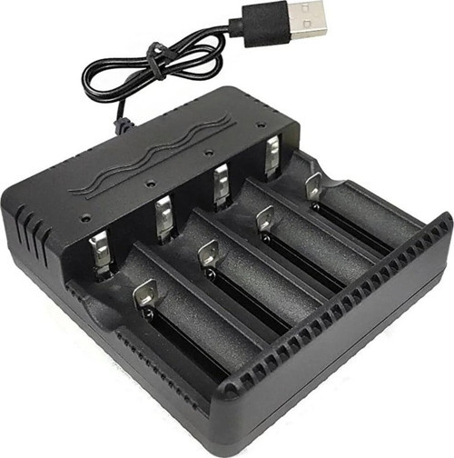 18650 Pil Şarj Cihazı 4'lü - USB (18650 vb. Piller için)