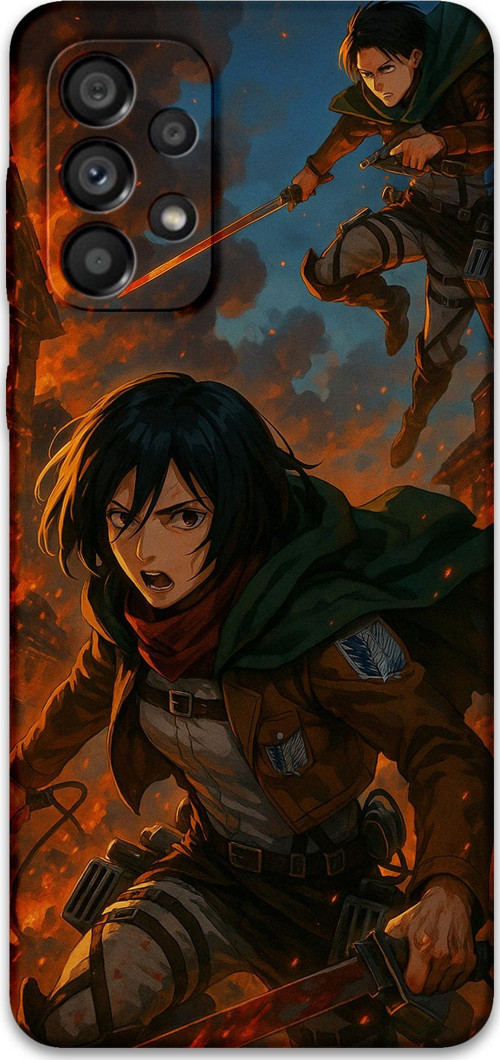 Galaxy A13 Uyumlu Anime Desenli Telefon Kılıfı + Ekran Koruyucu - 5744