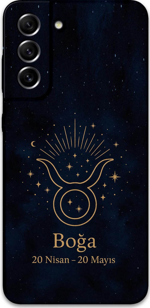 Galaxy S22 Uyumlu Boğa Burcu Desenli Telefon Kılıfı + Ekran Koruyucu - 5769
