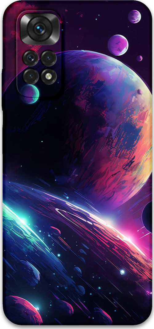 Xiaomi Redmi Note 11 Pro 5G Uyumlu Uzay Desenli Telefon Kılıfı + Ekran Koruyucu - 5862