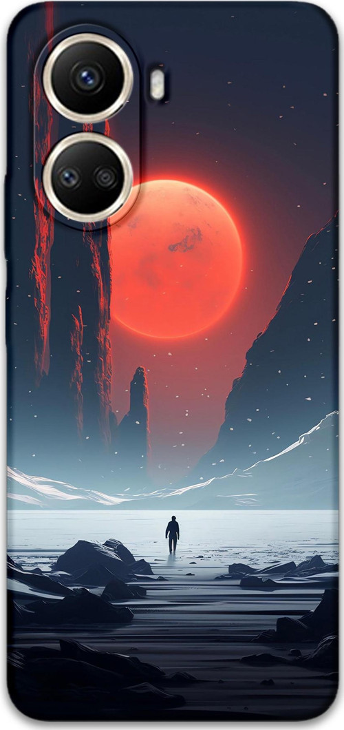 Huawei Nova 10 Se Uyumlu Uzay Desenli Telefon Kılıfı + Ekran Koruyucu - 5861