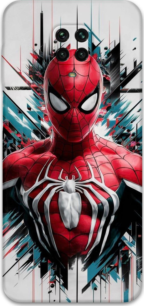 Xiaomi Redmi Note 9S Uyumlu Spiderman Desenli Telefon Kılıfı + Ekran Koruyucu - 5831