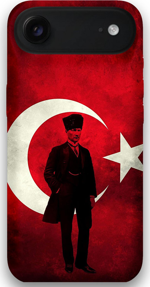 İphone 17 Air Uyumlu Atatürk Desenli Telefon Kılıfı + Ekran Koruyucu - 5849
