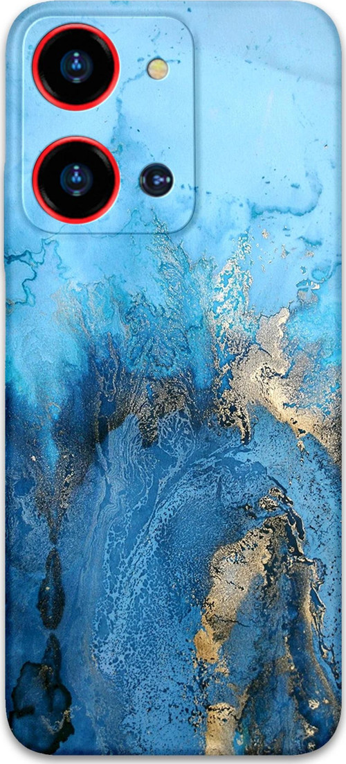 Reeder S19 Max Pro S Zoom Uyumlu Mermer Desenli Telefon Kılıfı + Ekran Koruyucu - 5812