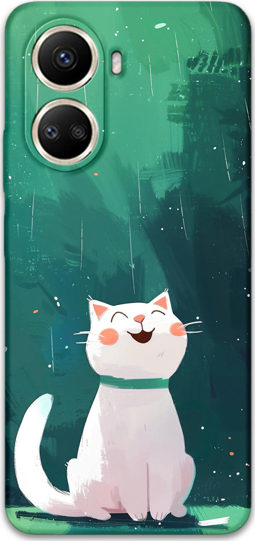 Huawei Nova 10 Se Uyumlu Kedi Desenli Telefon Kılıfı + Ekran Koruyucu - 5781