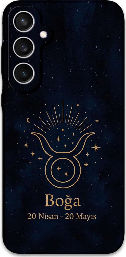 Galaxy S23 Plus Uyumlu Boğa Burcu Desenli Telefon Kılıfı + Ekran Koruyucu - 5769