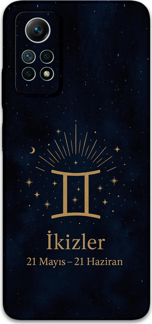 Xiaomi Redmi Note 12 Pro 4G Uyumlu İkizler Burcu Desenli Telefon Kılıfı + Ekran Koruyucu - 5770