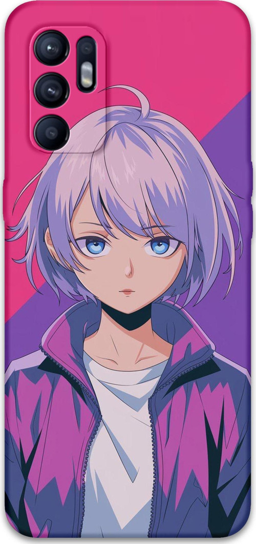 Oppo Reno 6 Uyumlu Anime Desenli Telefon Kılıfı + Ekran Koruyucu - 5742