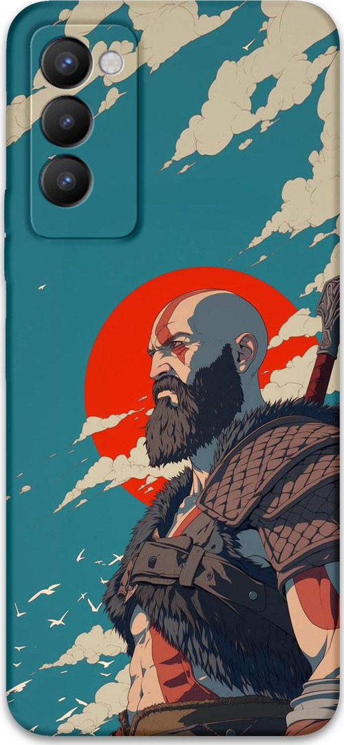 Tecno Camon 18 Uyumlu Kratos Desenli Telefon Kılıfı + Ekran Koruyucu - 5824