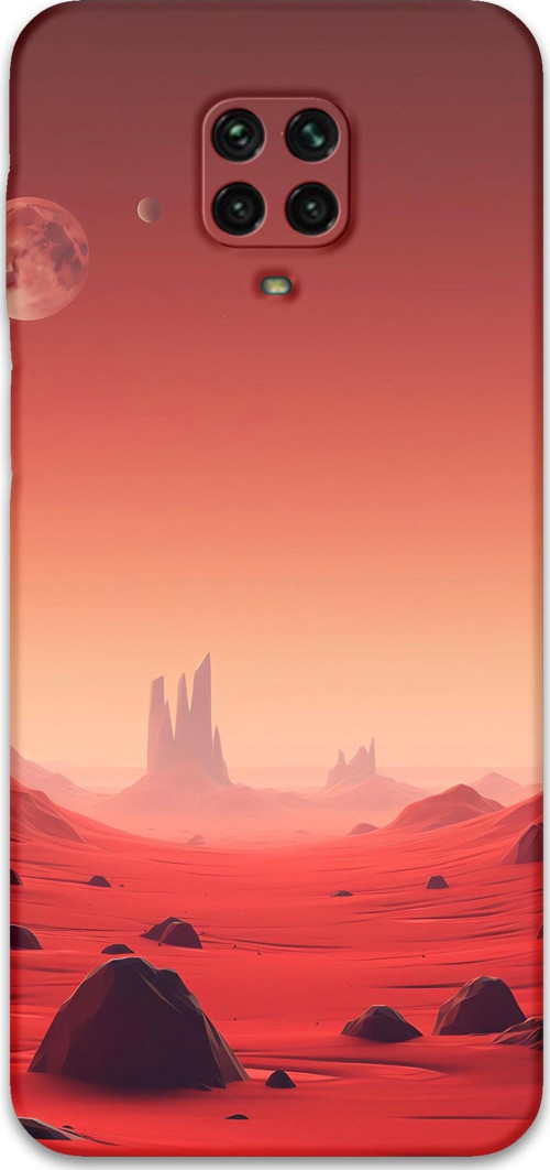 Xiaomi Redmi Note 9S Uyumlu Uzay Desenli Telefon Kılıfı + Ekran Koruyucu - 5859