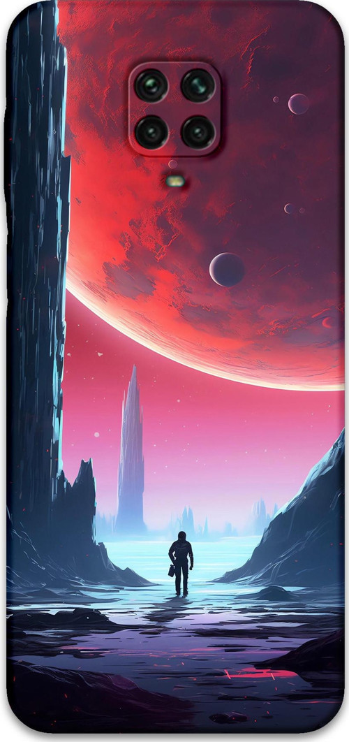 Xiaomi Redmi Note 9S Uyumlu Uzay Desenli Telefon Kılıfı + Ekran Koruyucu - 5860