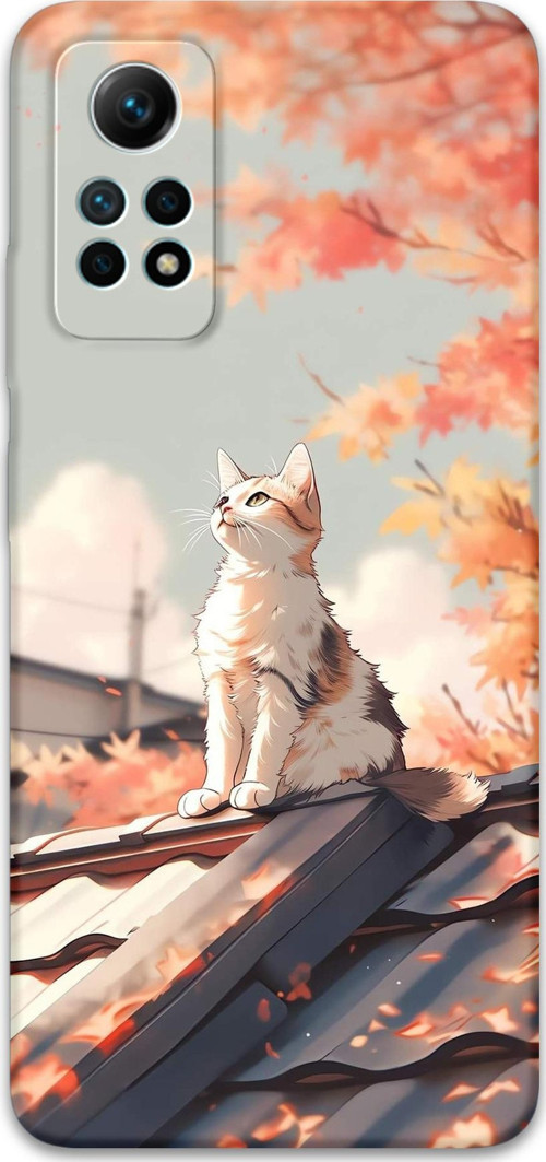 Xiaomi Redmi Note 12 Pro 4G Uyumlu Kedi Desenli Telefon Kılıfı + Ekran Koruyucu - 5784