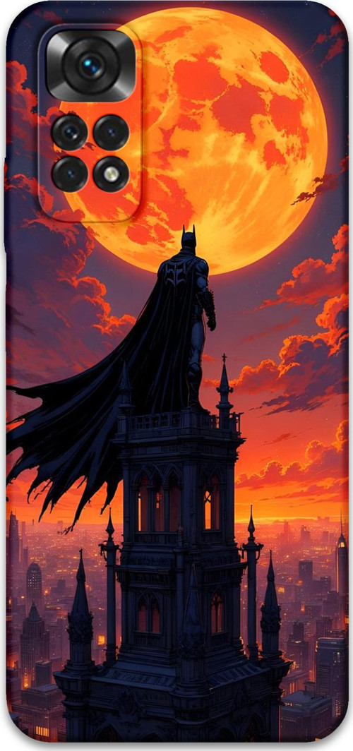 Xiaomi Redmi Note 11 Uyumlu Batman Desenli Telefon Kılıfı + Ekran Koruyucu - 5829
