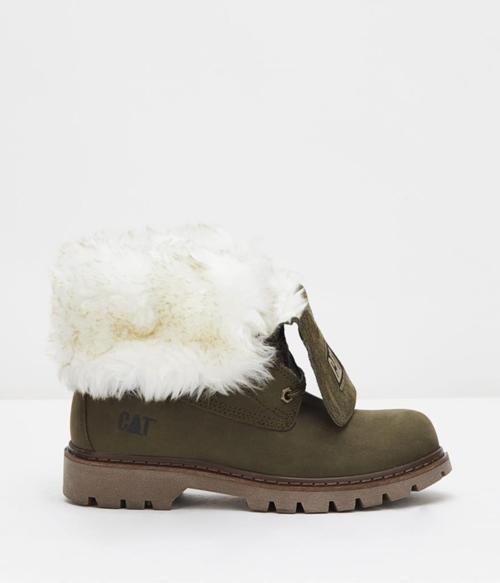 Utah Fur Dark Olıve Nubuk Kadın Bot