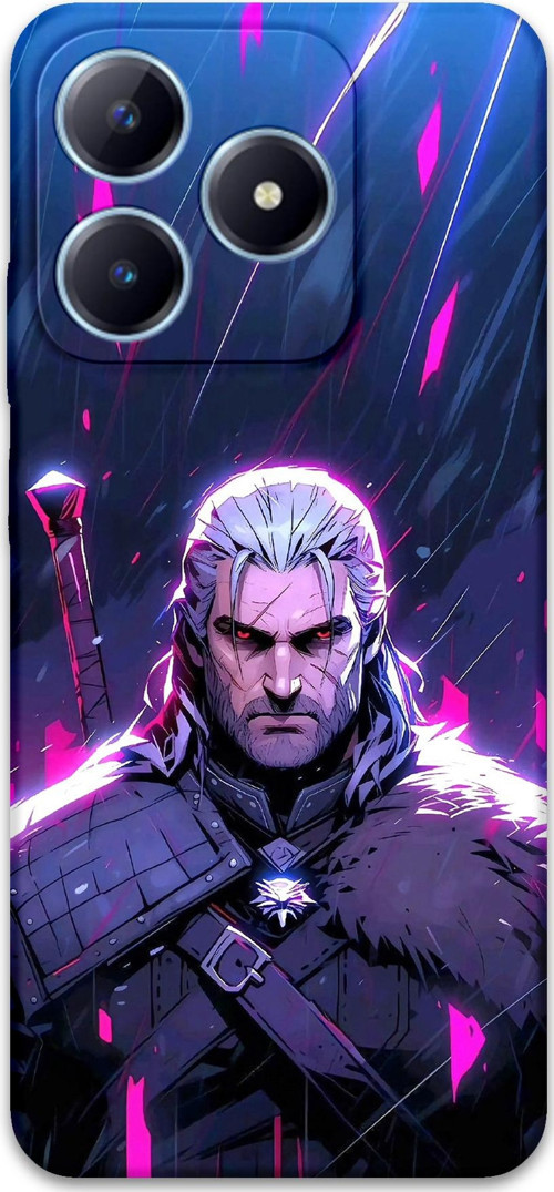 Realme C53 Uyumlu Geralt Desenli Telefon Kılıfı + Ekran Koruyucu - 5826