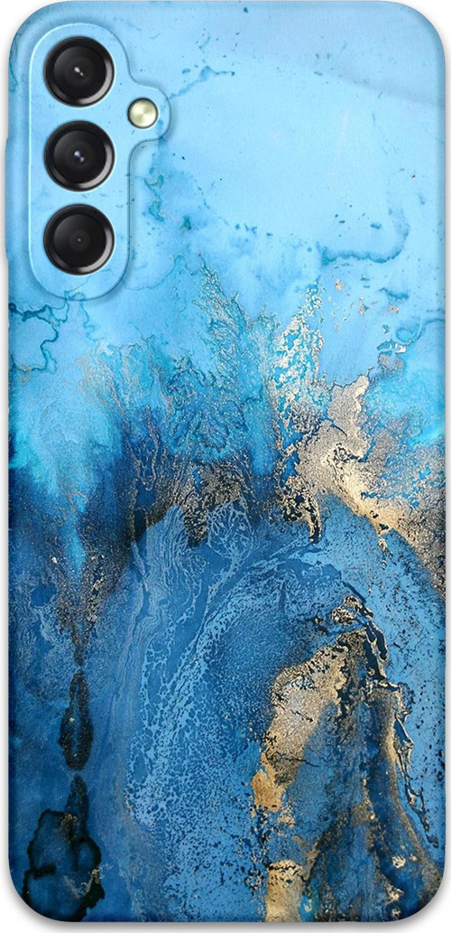 Galaxy M15 Uyumlu Mermer Desenli Telefon Kılıfı + Ekran Koruyucu - 5812