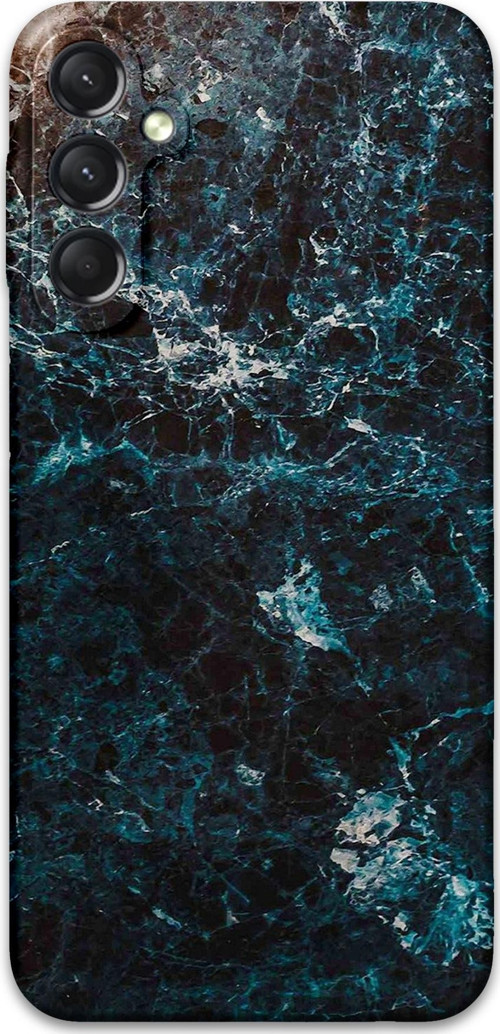 Galaxy M15 Uyumlu Mermer Desenli Telefon Kılıfı + Ekran Koruyucu - 5819