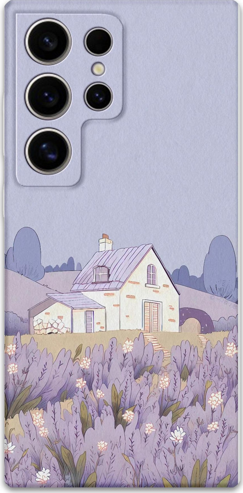 Galaxy S24 Ultra Uyumlu Çiçek Desenli Telefon Kılıfı + Ekran Koruyucu - 5800