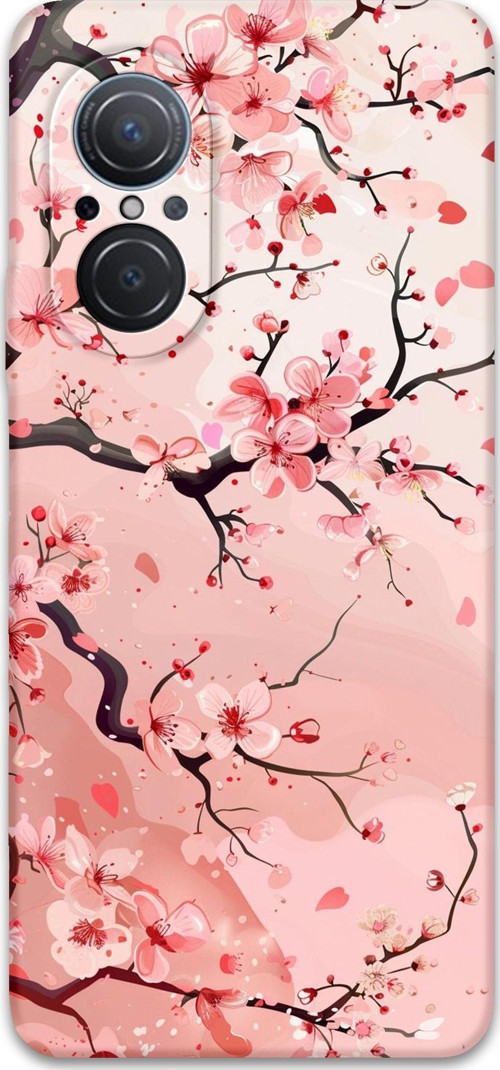 Huawei Nova 9 Se Uyumlu Çiçek Desenli Telefon Kılıfı + Ekran Koruyucu - 5805