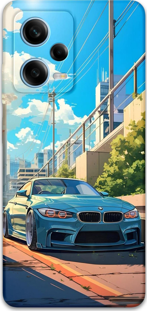 Xiaomi Redmi Note 12 Pro 5G Uyumlu Araba Desenli Telefon Kılıfı + Ekran Koruyucu - 5760