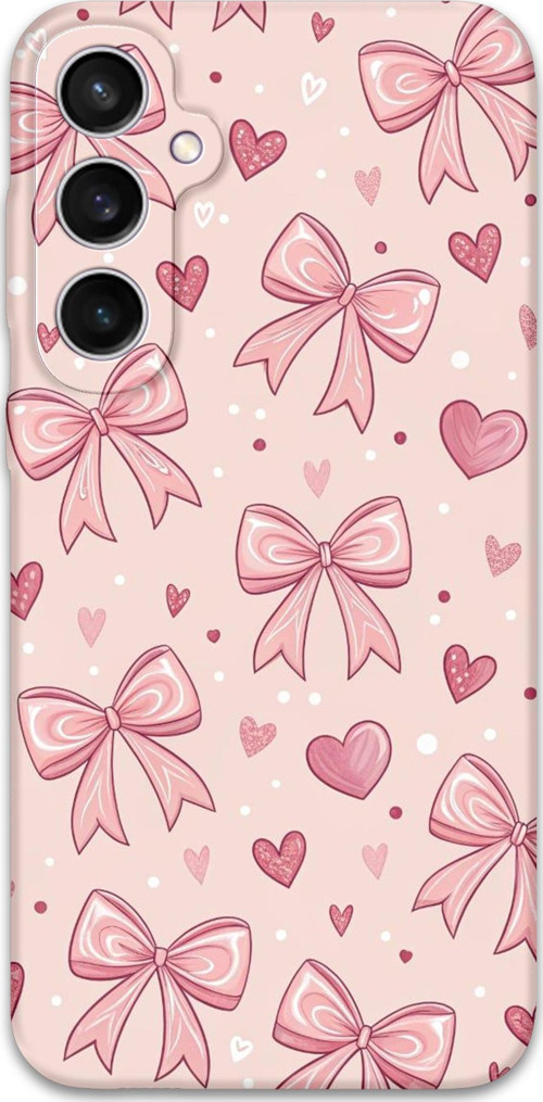 Galaxy S23 Plus Uyumlu Kurdele Desenli Telefon Kılıfı + Ekran Koruyucu - 5802