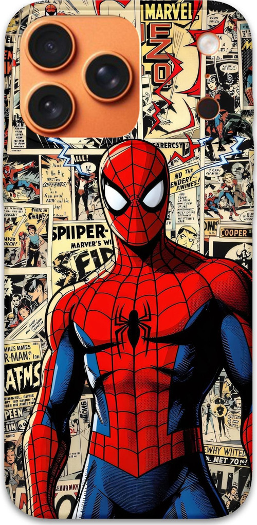 İphone 17 Pro Uyumlu Spiderman Desenli Telefon Kılıfı + Ekran Koruyucu - 5931