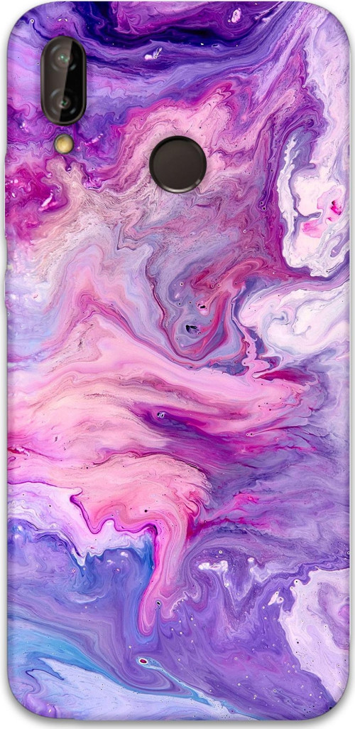 Huawei P20 Lite Uyumlu Mermer Desenli Telefon Kılıfı + Ekran Koruyucu - 5813