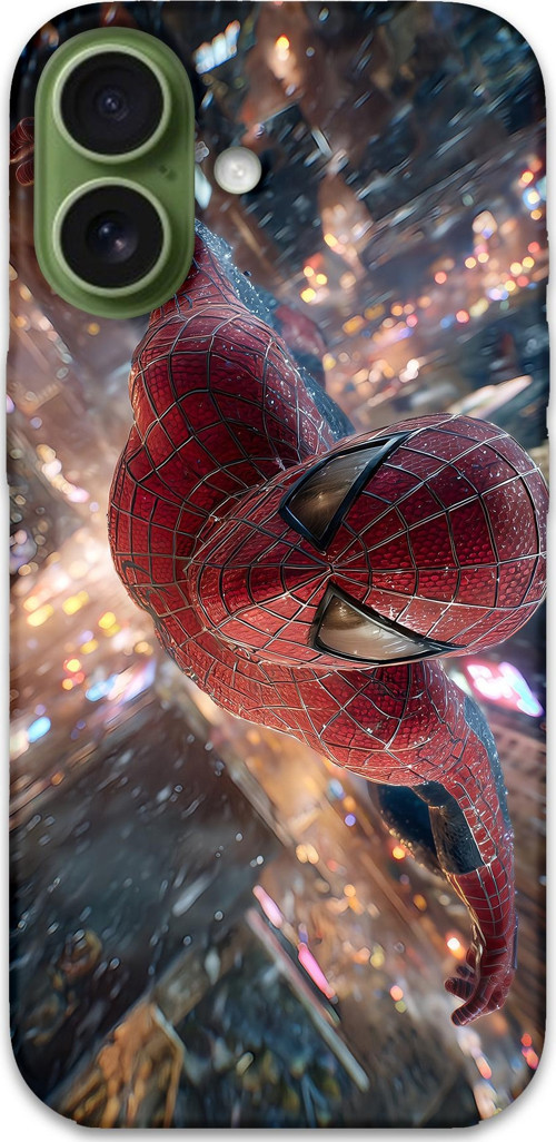 İphone 17 Uyumlu Spiderman Desenli Telefon Kılıfı + Ekran Koruyucu - 5935