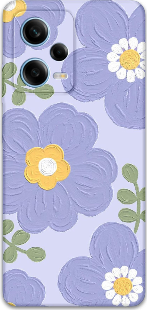 Xiaomi Redmi Note 12 Pro 5G Uyumlu Çiçek Desenli Telefon Kılıfı + Ekran Koruyucu - 5799