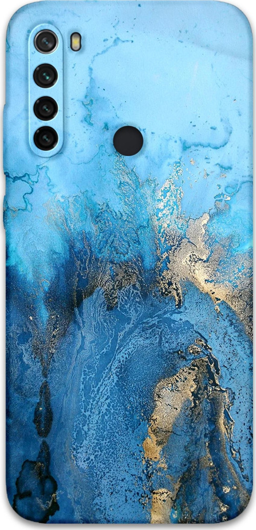 Xiaomi Redmi Note 8 Uyumlu Mermer Desenli Telefon Kılıfı + Ekran Koruyucu - 5812