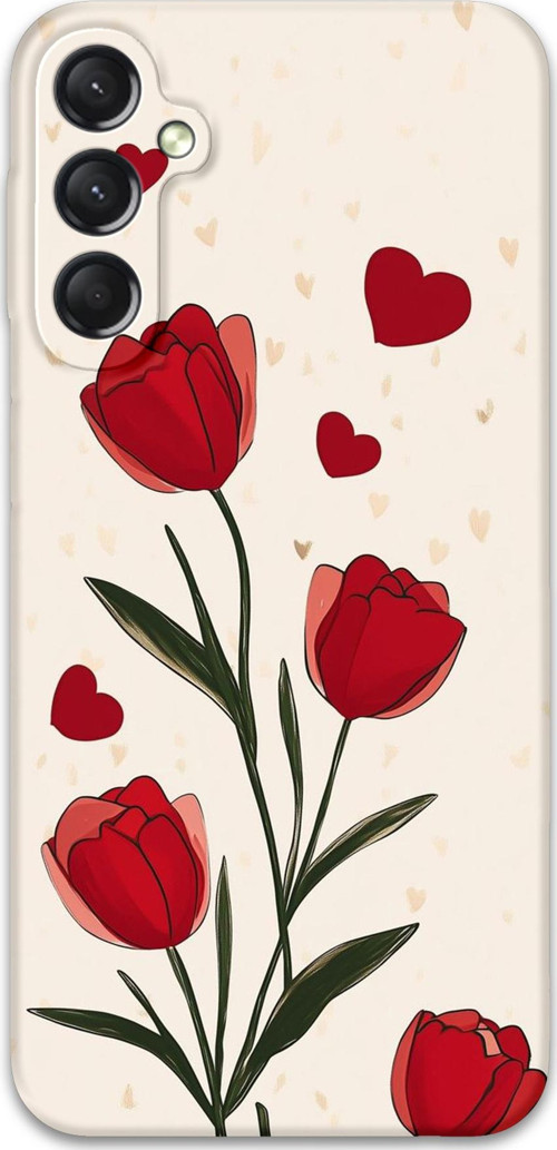 Galaxy A16 Uyumlu Çiçek Desenli Telefon Kılıfı + Ekran Koruyucu - 5789