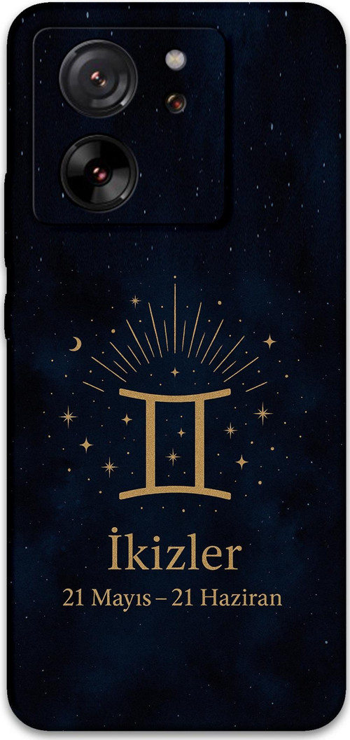 Xiaomi Mi 13T Uyumlu İkizler Burcu Desenli Telefon Kılıfı + Ekran Koruyucu - 5770