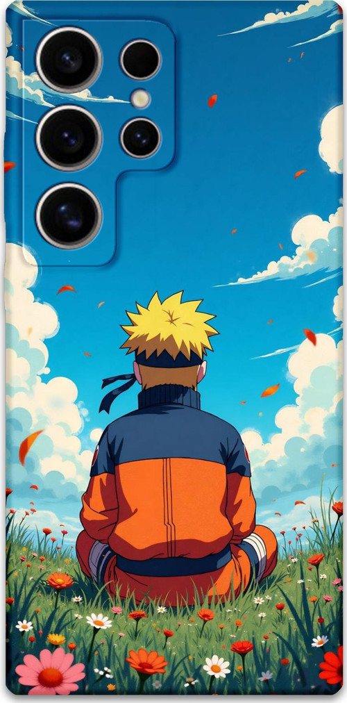 Galaxy S22 Ultra Uyumlu Anime Desenli Telefon Kılıfı + Ekran Koruyucu - 5747