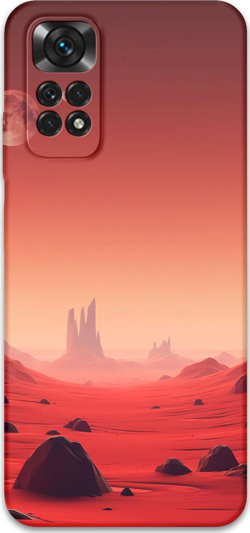Xiaomi Redmi Note 11 Uyumlu Uzay Desenli Telefon Kılıfı + Ekran Koruyucu - 5859