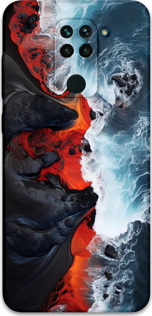 Xiaomi Redmi Note 9 Uyumlu Mermer Desenli Telefon Kılıfı + Ekran Koruyucu - 5811