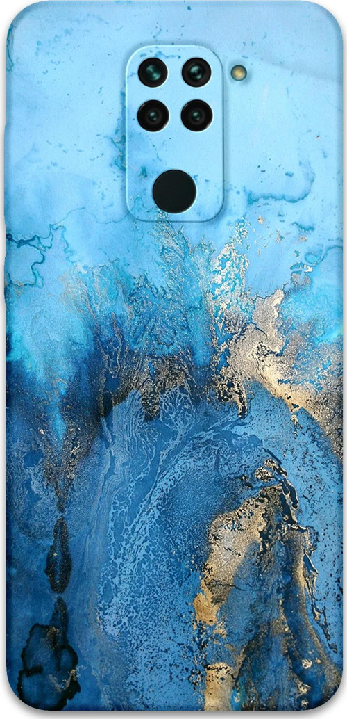 Xiaomi Redmi Note 9 Uyumlu Mermer Desenli Telefon Kılıfı + Ekran Koruyucu - 5812