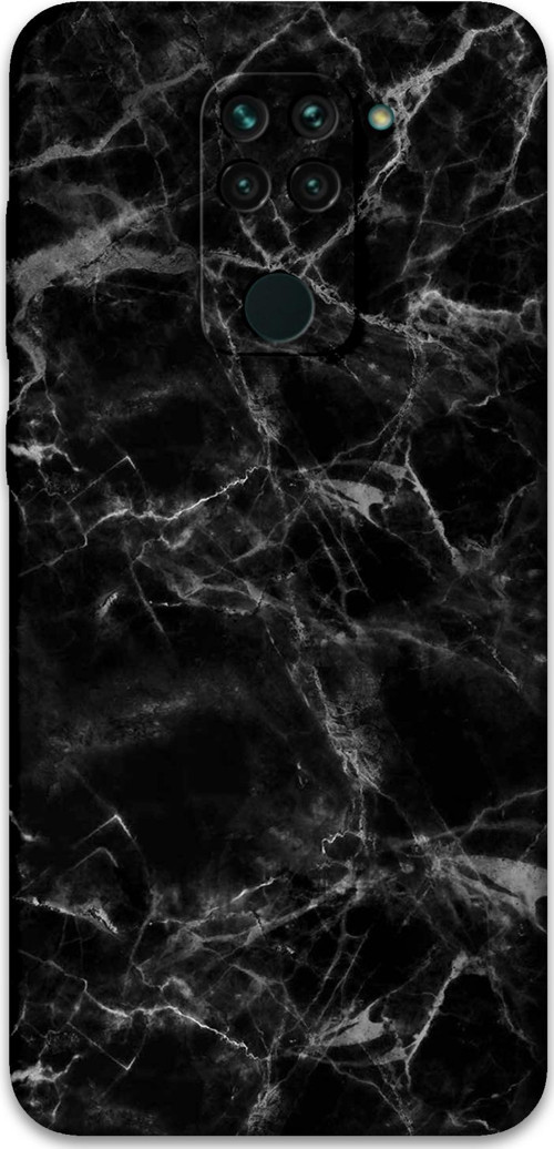Xiaomi Redmi Note 9 Uyumlu Mermer Desenli Telefon Kılıfı + Ekran Koruyucu - 5815