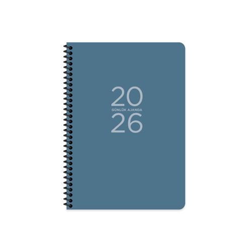 Keskin 2026-17*24 Spiralli Günlük  Ajanda - Mavi