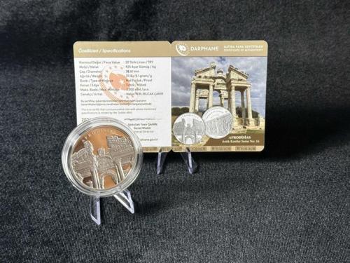 AFRODİSİAS ANTİK KENTLER SERİSİ NO:16 925 AYAR GÜMÜŞ HATIRA SİKKESİ
