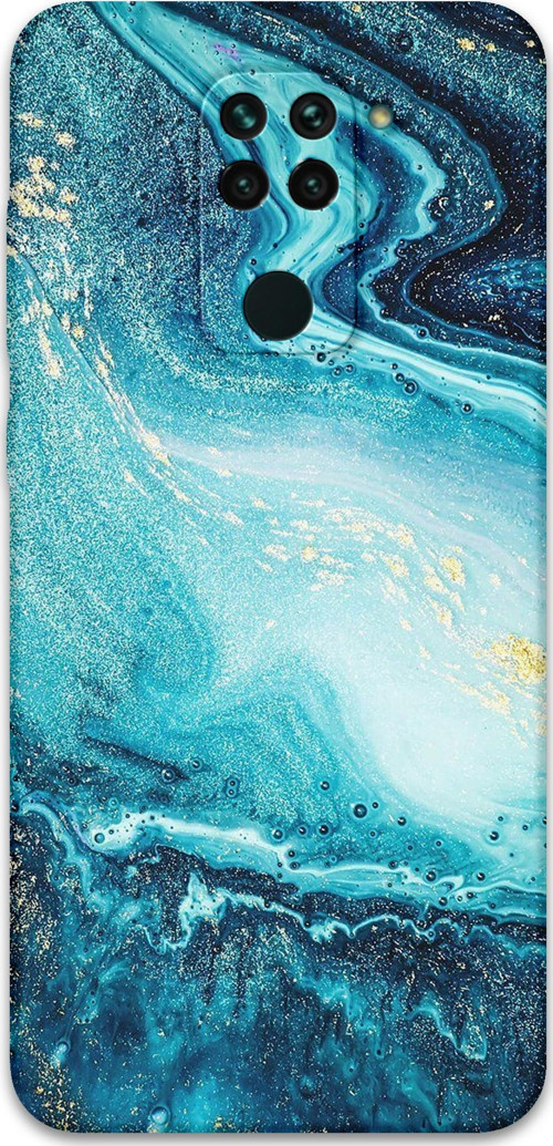 Xiaomi Redmi Note 9 Uyumlu Mermer Desenli Telefon Kılıfı + Ekran Koruyucu - 5818
