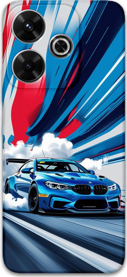 Xiaomi Redmi 13 Uyumlu Araba Desenli Telefon Kılıfı + Ekran Koruyucu - 5762