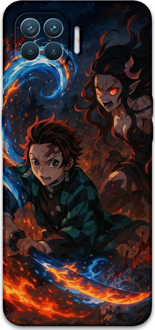 Oppo Reno 4 Lite Uyumlu Anime Desenli Telefon Kılıfı + Ekran Koruyucu - 5745