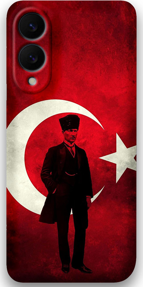 Galaxy S25 Edge Uyumlu Atatürk Desenli Telefon Kılıfı + Ekran Koruyucu - 5849