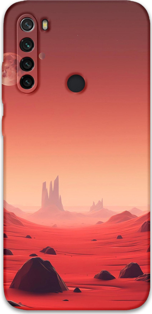 Xiaomi Redmi Note 8 Uyumlu Uzay Desenli Telefon Kılıfı + Ekran Koruyucu - 5859