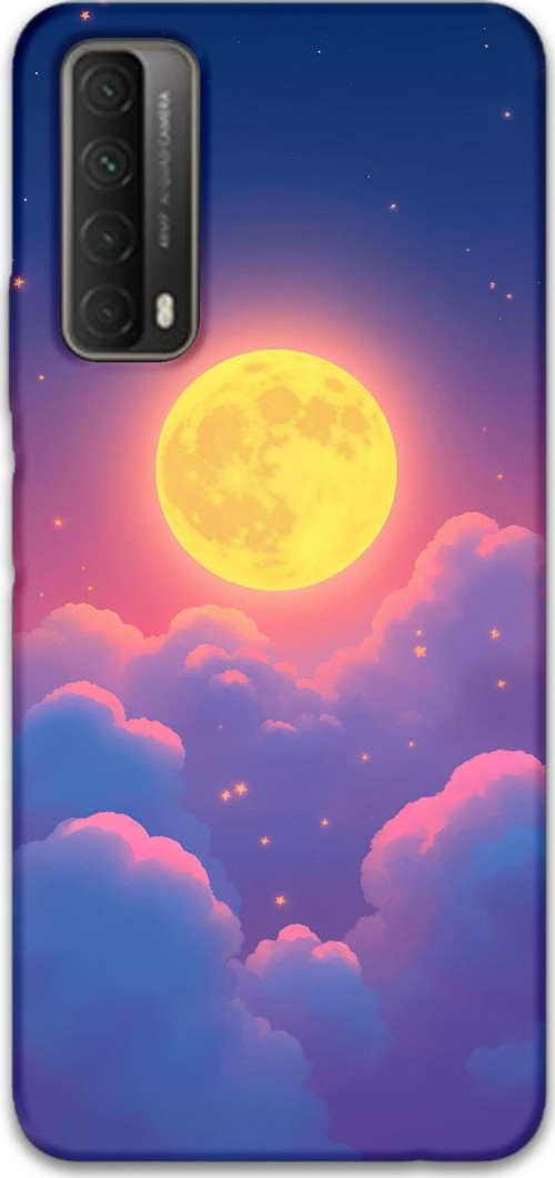 Huawei P Smart 2021 Uyumlu Uzay Desenli Telefon Kılıfı + Ekran Koruyucu - 5869